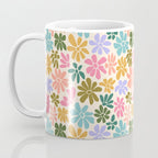 Retro Daisies - Rainbow Fun Coffee Mug Gallery Image 3