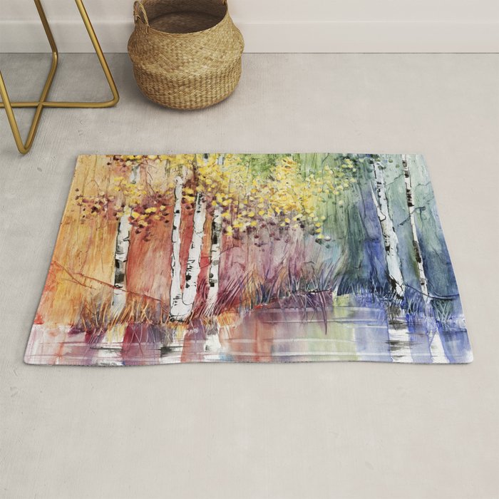 4 Season watercolor collection - summer Rug Gallery Image 1