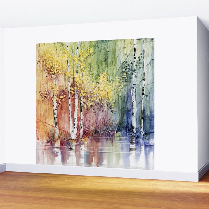 4 Season watercolor collection - summer Wall Mural Gallery Image 2