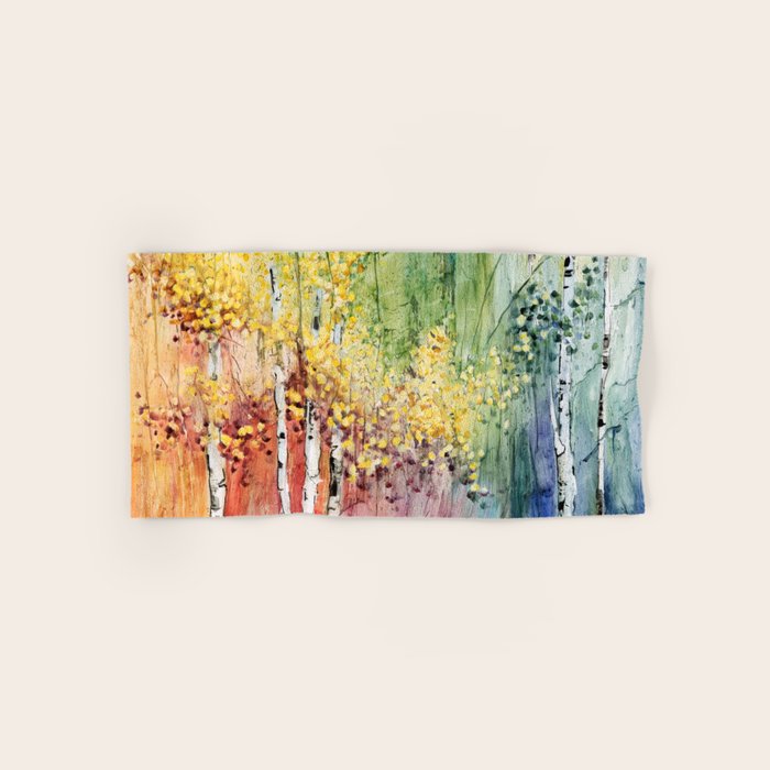 4 Season watercolor collection - summer Bath Towel Gallery Image 1