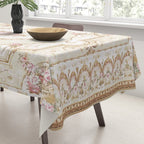 Antique French 19th Century Aubusson Rose Floral Tablecloth Gallery Image 3