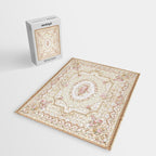Antique French 19th Century Aubusson Rose Floral Jigsaw Puzzle Gallery Image 2
