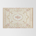 Antique French 19th Century Aubusson Rose Floral Rug Gallery Image 2