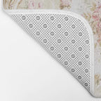 Antique French 19th Century Aubusson Rose Floral Bath Mat Gallery Image 2