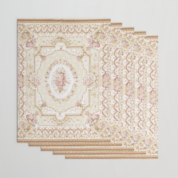 Antique French 19th Century Aubusson Rose Floral Wrapping Paper Gallery Image 3