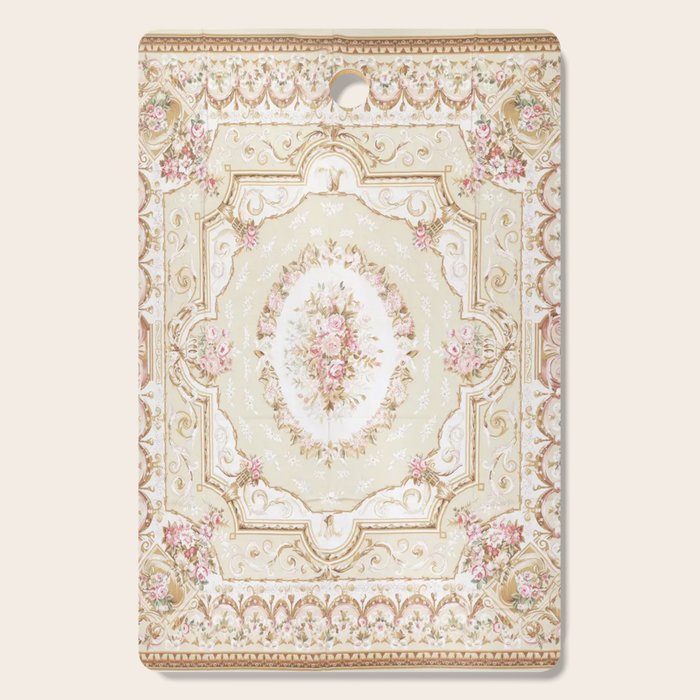 Antique French 19th Century Aubusson Rose Floral Cutting Board Gallery Image 1