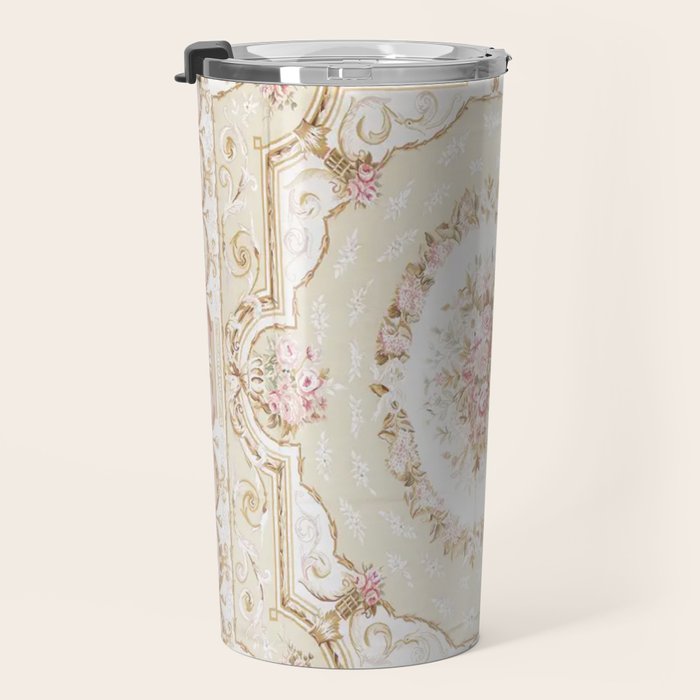 Antique French 19th Century Aubusson Rose Floral Travel Mug Gallery Image 3