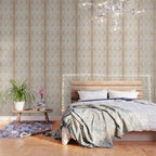 Antique French 19th Century Aubusson Rose Floral Wallpaper Gallery Image 3