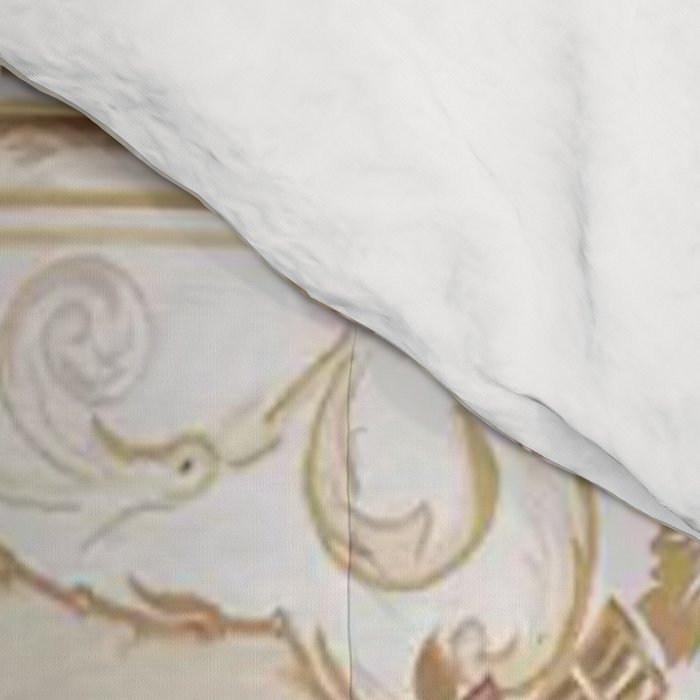 Antique French 19th Century Aubusson Rose Floral Comforter Gallery Image 4