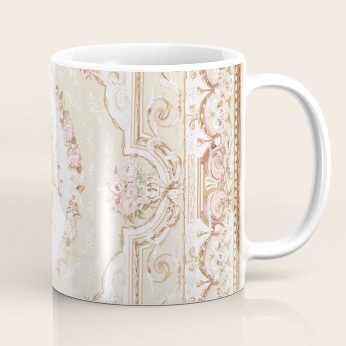 Antique French 19th Century Aubusson Rose Floral Coffee Mug Gallery Image 1