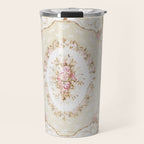 Antique French 19th Century Aubusson Rose Floral Travel Mug Gallery Image 1