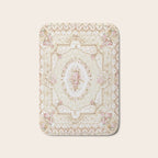 Antique French 19th Century Aubusson Rose Floral Bath Mat Gallery Image 1