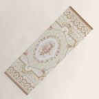 Antique French 19th Century Aubusson Rose Floral Yoga Mat Gallery Image 1