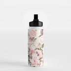Vintage & Shabby Chic - Sepia Pink Roses  Water Bottle Gallery Image 2