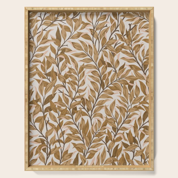  Autumn Botnica Foliage in Neutral Serving Tray Gallery Image 1