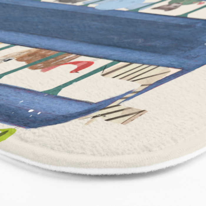 the big blue bus Bath Mat Gallery Image 3