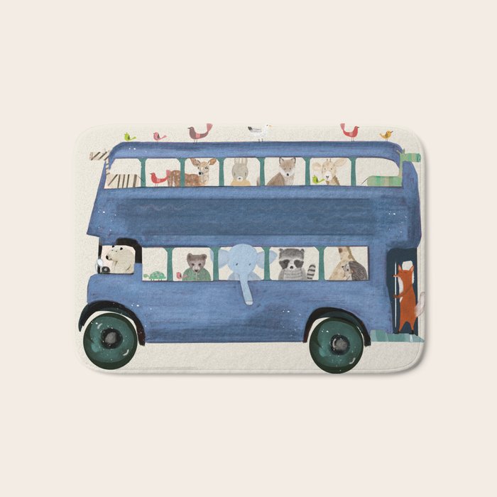 the big blue bus Bath Mat Gallery Image 1