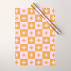 Star Check - Peachy Wrapping Paper Gallery Image 1