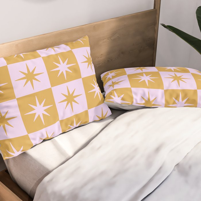Star Check - Peachy Pillow Sham Gallery Image 2