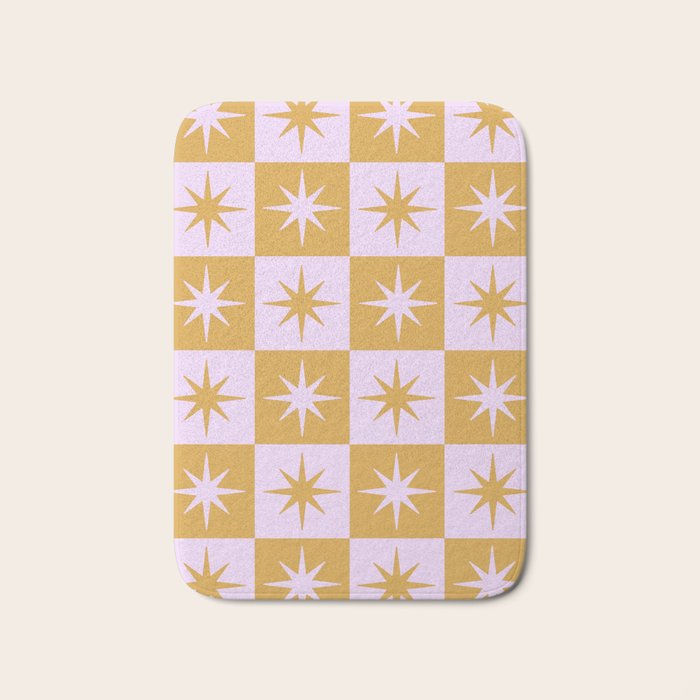 Star Check - Peachy Bath Mat Gallery Image 1