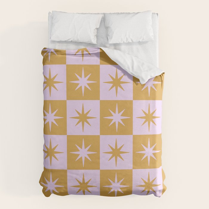 Star Check - Peachy Duvet Cover Gallery Image 1