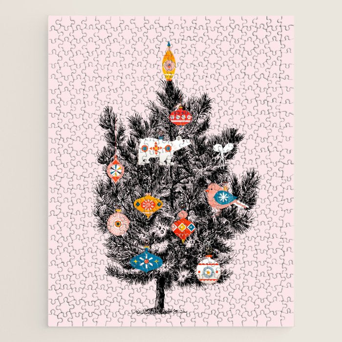 Retro Christmas tree no3 Jigsaw Puzzle Gallery Image 1