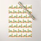 Hedgehog and Cactus (incognito) Wrapping Paper Gallery Image 1
