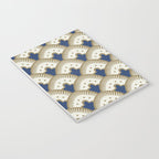 Art Deco Fan Pattern Blue and Gold Notebook Gallery Image 3