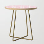 Pink bows and roses garden coquette aesthetic Side Table Gallery Image 1