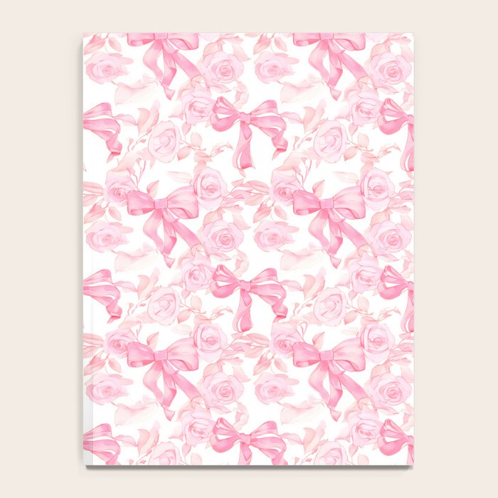 Pink bows and roses garden coquette aesthetic Notebook Gallery Image 4
