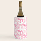 Pink bows and roses garden coquette aesthetic Wine Chiller Gallery Image 1