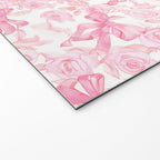 Pink bows and roses garden coquette aesthetic Welcome Mat Gallery Image 2