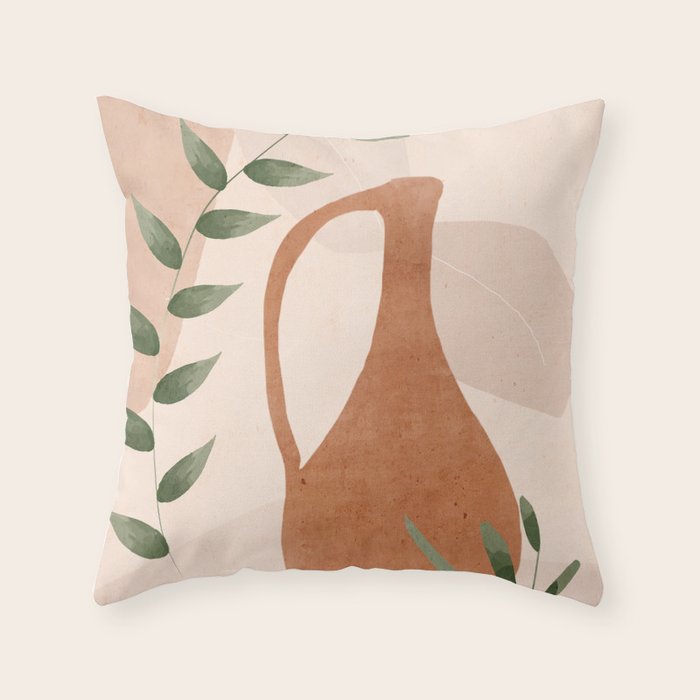 Vase Abstract Art Throw Pillow Gallery Image 6