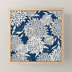 Leaves and Blooms, Blue and Gray Mini Art Print Gallery Image 1
