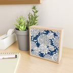 Leaves and Blooms, Blue and Gray Mini Art Print Gallery Image 2