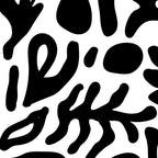 Abstract black and white organic nature art pattern Coffee Mug Gallery Image 2