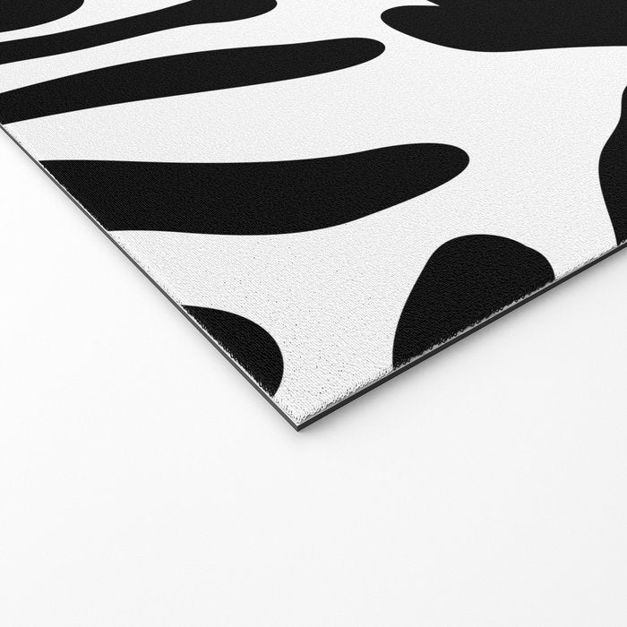 Abstract black and white organic nature art pattern Welcome Mat Gallery Image 2