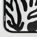 Abstract black and white organic nature art pattern Laptop Sleeve Gallery Image 3