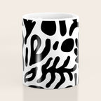 Abstract black and white organic nature art pattern Coffee Mug Gallery Image 4