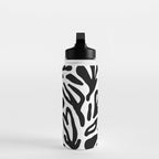 Abstract black and white organic nature art pattern Water Bottle Gallery Image 3