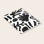 Abstract black and white organic nature art pattern Notebook Gallery Image 2