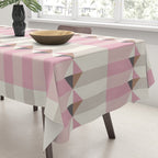 Soft Geometric Blush Pattern Tablecloth Gallery Image 3