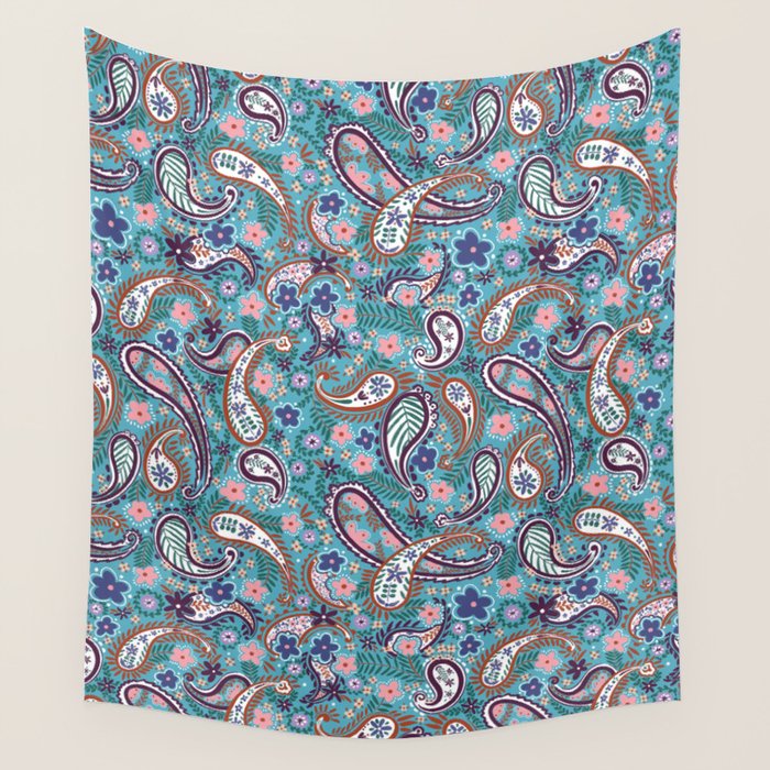 Whimsical Paisley Dance Wall Tapestry Gallery Image 4