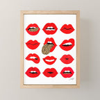 Leopard Lips of Love Mini Art Print Gallery Image 1