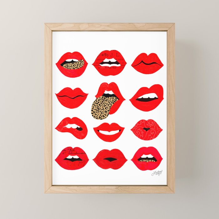 Leopard Lips of Love Mini Art Print Gallery Image 1