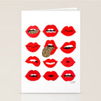 Leopard Lips of Love Stationery Card Gallery Image 2