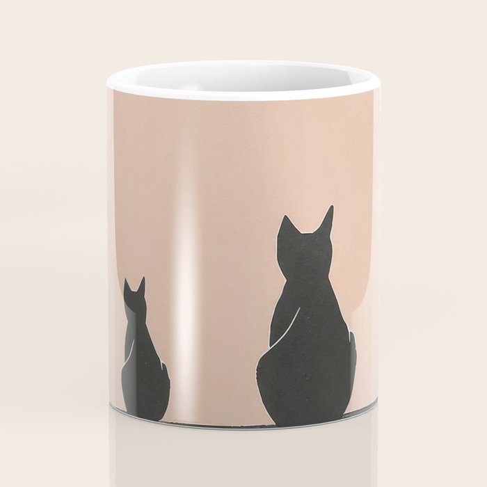 Sitting Cats Abstract Coffee Mug Gallery Image 4