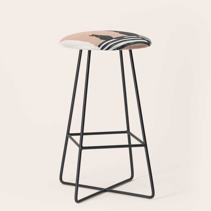 Sitting Cats Abstract Stool Gallery Image 1