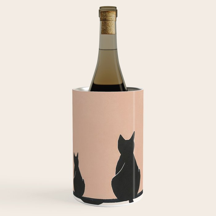 Sitting Cats Abstract Wine Chiller Gallery Image 1