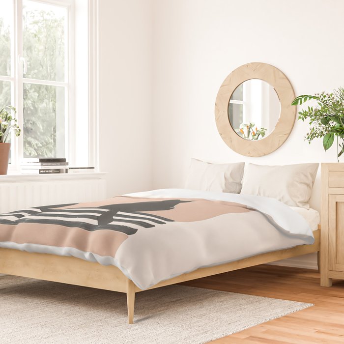 Sitting Cats Abstract Duvet Cover Gallery Image 2